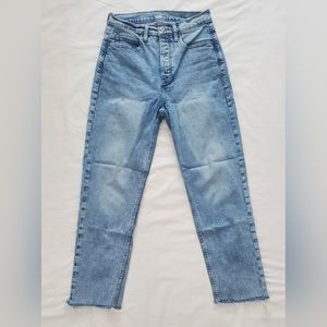 Straight leg light wash jeans